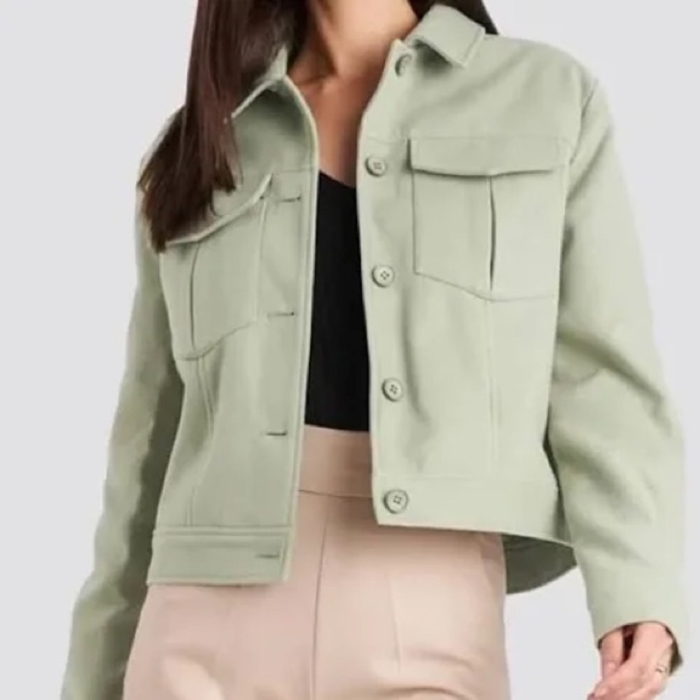 Joie Sage Green Button Front Shacket - image 1
